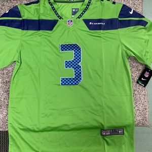 Nike Lime Green and Navy Men's Jersey